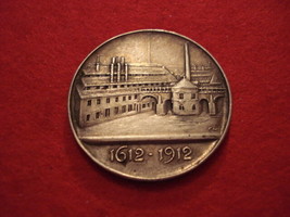 1612 1912 GERMAN COIN SILVER MEDAL HALSBRUCKE FACTORY BRIDGE SAXONY GERM... - £291.76 GBP