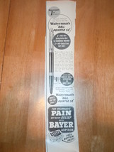 Vintage Walterman&#39;s Pen &amp; Bayer Aspirin Magazine Advertisement 1945 - €3,49 EUR