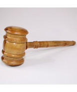 Vintage Wooden Judge Auctioneer Mallet Gravel 10&quot; Long Light Brown Color... - $308.12 MXN