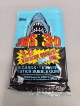Jaws 3D Trading Card Pack 6 Cards Per Pack Topps 1983 Vintage - $9.73