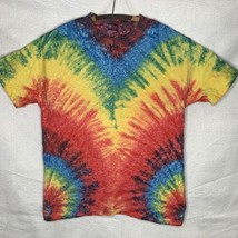 Hanes Heavyweight Multi Color Tie Dye T Shirt Sz L Psychedelic Graphic - $10.84