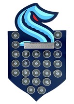 2021-22 Seattle Kraken Inaugural Team Signed 24 Puck Set Display COA Autographs - £1,347.16 GBP