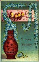 Vintage 1910 Embossed Happy Birthday POSTCARD- -bk38 - £1.55 GBP