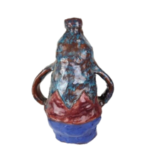 Two Handled Pottery Jug Student Art 11&quot; - £19.96 GBP