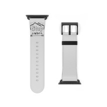 Stylish Faux Leather Watch Band - &quot;Stay Wild&quot; Print - Compatible with Ap... - £30.92 GBP