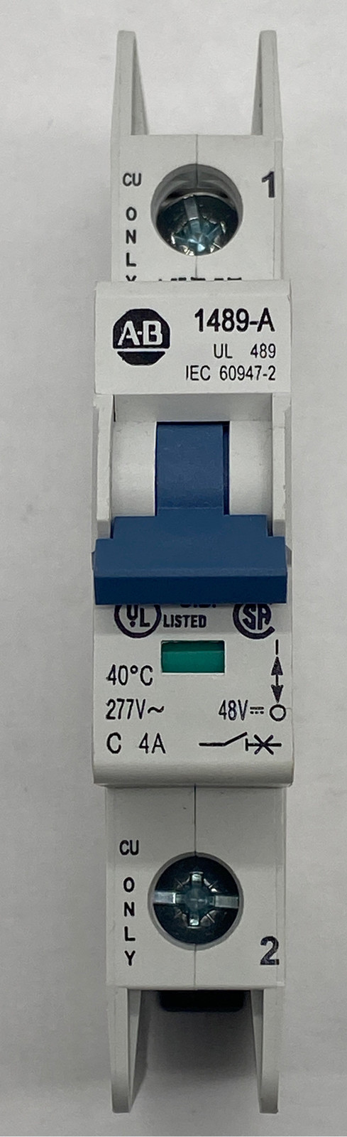 Allen-Bradley 1489-A1C040 SER.A 1-Pole Circuit Breaker, 277VAC 48VDC 4A  - $8.50