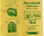 Hay&#39; s Guide Portland &amp; Motoring in Maine Hay&#39;s Drug Store 1946 Maps Inf... - £17.00 GBP