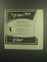 1949 Hotel St. Regis Ad - The St. Regis Roof Opens May 3rd - £14.76 GBP