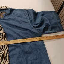 Dressbarn RN#81492 Women's 18/20 Blue Embroidery Tiger Cotton Blend Denim Jacket image 7