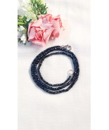 Natural Blue Sapphire Faceted Beads Necklaces, Single Blue Sapphire Neck... - $190.00+