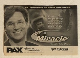 2001 It’s A Miracle TV guide Print Ad Richard Thomas Pax Tv Tpa3 - $5.93