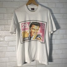 Vintage 90s Elvis Presley Postage Stamp 50/50 USA Made 1992 T-Shirt sz XL - $39.95