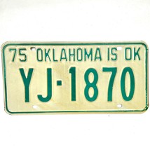 1975 United States Oklahoma Oklahoma County Passenger License Plate YJ-1870 - £14.72 GBP
