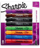 Flip Chart Markers, Bullet Tip, Assorted Colors, 8 Pack - £11.29 GBP