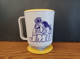 Vintage 90s James Madison JMU Dukes Coffee Travel Mug Plastic Lid, Base, Cup NEW - £14.67 GBP