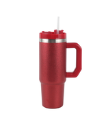 30Oz Stainless Steel Tumbler with Lid and Straw, Glitter Red - €23,47 EUR