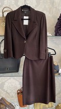 ST. JOHN Black Label Button Front Jacket &amp; Skirt Suit Set Sz 6/4 $1590 - $445.40