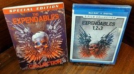 Expendables Trilogy (Blu-ray-No Digital) Custom Slipcover-Free Shipping w/Track! - £11.83 GBP