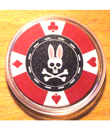 (1) Psycho Bunny Poker Chip Golf Ball Marker - Red - £6.23 GBP