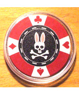 (1) Psycho Bunny Poker Chip Golf Ball Marker - Red - $7.95