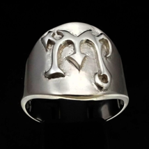 Sterling silver ring Virgo Zodiac symbol Horoscope astrology high polished 925 s - £55.94 GBP