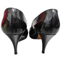 Vintage Neiman Marcus Pumps Patent Black Leather Cut Outs Size 7 B image 8