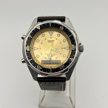 Vintage Casio AMW-320R Gold Dial Brown Leather AD Men’s Watch - $92.15