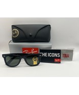 Authentic Ray-Ban RB2140 901 WAYFARER, Black Frame, Green Lenses - $65.95