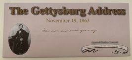 Gettysburg Address non parchment facsimile - $3.50