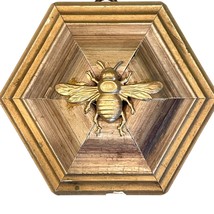 Museum Bees by Trace Mayer Hexagonal Wall Plaque Decor Antique Frame 201... - $48.51