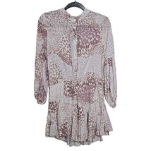 Fate Med. Animal Print Long Sleeve Boho Dress Drawstring Waist Ruffle De... - $24.58