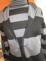 Two One Two New York Gray Grey And Black Striped Hooded Sweater Set Pre-... - £23.97 GBP