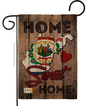 State West Virginia Home Sweet Burlap - Impressions Decorative Garden Flag G1911 - £18.46 GBP