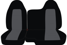 Fits Chevy Colorado 60-40 Front Bench Seat Cover 2004-2012 Black Charcoal - $89.99