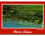 Aerial View Historic Lahaina Maui Hawaii HI UNP Continental Postcard O21 - $4.49