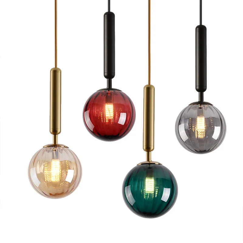 Modern Glass Ball Lampshade Pendant lights Bedside Lamp Kitchen Hanging ... - $37.58+