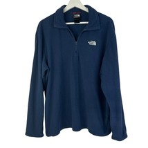 The North Face Size L 1/4 Zip Pullover Men’s Fleece Blue Lightweight Out... - £10.98 GBP