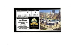 Mar 31 2001 NY Mets @ Pittsburgh Pirates Ticket 1st Game Ever PNC Park - £39.10 GBP