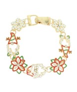  Christmas Snowflake Poinsettia Charm Bracelet  - €28,13 EUR