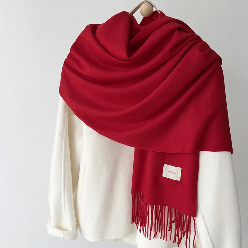 Women’s Winter Scarf: Soft Imitation Cashmere Shawl &amp; Wrap (Red) - $13.10