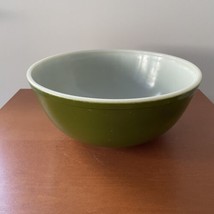 Pyrex 10&quot; 4 Quart Green Vintage USA Made Mixing Bowl - $18.81