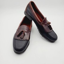 Vtg Allen Edmonds Nashua Tassel Slip-on Men&#39;s Loafers size 11 D black/brown - $56.09