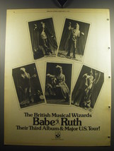 1975 Babe Ruth Album Ad - The British Musical Wizards - £14.74 GBP