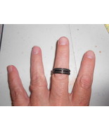 Jewelry In Candles Jewelry (new) MEN&#39;S BLACK STRIPE RING (SZ 10) - £19.53 GBP