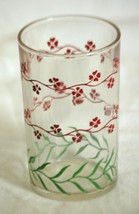 Swanky Swig Juice Glass Tumbler Red Forget Me Nots Flowers Kraft - $12.86