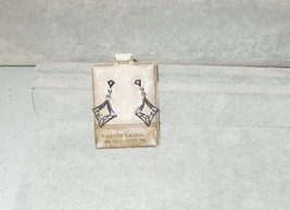 Silver Dangle Earrings Pierced 14K Gold Filled Posts 1&quot; New on Card - £7.81 GBP