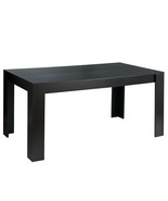 63 Inch Rectangular Modern Dining Kitchen Table for 6 People-Black - Col... - $4,088.48 MXN