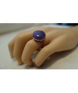 Sigal Ring Genuine Crystal &amp; Jade in Three Tone Enamel 925 Sterling silv... - $32.95 CAD