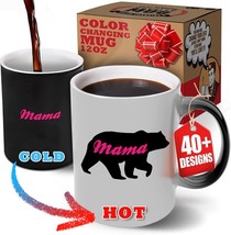 Heat Changing Mama Bear Coffee Mug for Mom with Colorful Gift Box [12oz] - £18.13 GBP