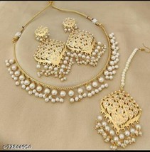 Designer Most Beautiful Jadau Meenakari Jewellery Earings Set Shomee 331 - £23.61 GBP